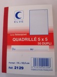 Carnet autocopiant quadrillé 5x5