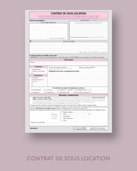 Contrat de sous location X 1