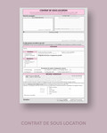 Contrat de sous location X 25